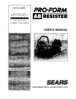 Предварительный просмотр 1 страницы ProForm AB RESISTER User Manual