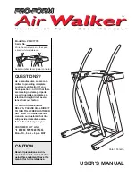 ProForm Air Walker PFMC77755 User Manual предпросмотр