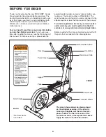 Preview for 3 page of ProForm Cardio Crosstrainer 650 User Manual