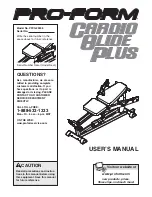 ProForm CARDIO
GLIDE PLUS User Manual предпросмотр