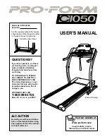 ProForm CI050 User Manual preview