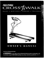 Предварительный просмотр 1 страницы ProForm CROSS WALK DR705021 Owner'S Manual