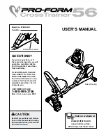 ProForm CrossTrainer 56 User Manual предпросмотр