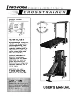 Preview for 1 page of ProForm CROSSTRAINER User Manual