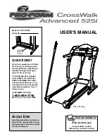 ProForm CrossWalk Advanced 525i User Manual preview