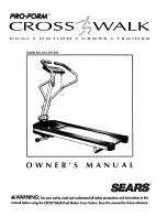 Предварительный просмотр 1 страницы ProForm CROSSWALK PERFORMANCE Owner'S Manual