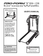 Preview for 1 page of ProForm Crosswalk PFTL311340 User Manual