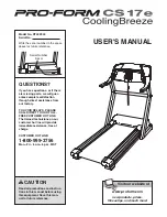 Предварительный просмотр 1 страницы ProForm CS17e User Manual