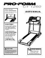 ProForm CT 1260 User Manual предпросмотр