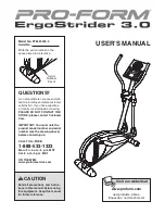 ProForm ERGO STRIDER 3.0 User Manual preview