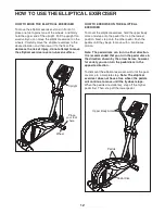 Preview for 12 page of ProForm ERGO STRIDER 3.0 User Manual