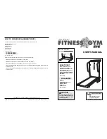 Preview for 1 page of ProForm Fitness Gym E16 User Manual