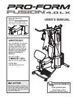 Preview for 1 page of ProForm FUSION 4.0 LX User Manual