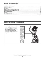 Preview for 2 page of ProForm FX 5 User Manual