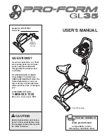 ProForm GL35 User Manual preview