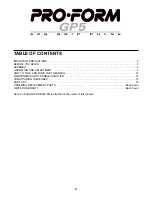 Preview for 2 page of ProForm GP5 EKG Grip Pulse User Manual