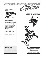 ProForm GR 75 User Manual preview