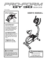 ProForm GT 30 User Manual preview