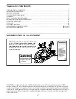 Предварительный просмотр 2 страницы ProForm Le Tour De France PFEVEX71316 User Manual