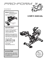 ProForm LE TOUR DE FRANCE User Manual preview