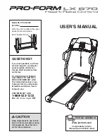 Preview for 1 page of ProForm LX 670 User Manual