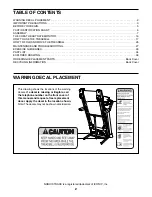 Предварительный просмотр 2 страницы ProForm Performance 1450 User Manual