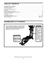 Предварительный просмотр 2 страницы ProForm PFCCEL04912.0 User Manual