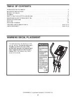 Preview for 2 page of ProForm PFEL53408.1 User Manual