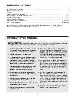 Preview for 2 page of ProForm Power Incline 831.29721 User Manual