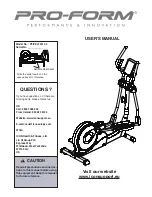 ProForm Space Saver 700 User Manual preview