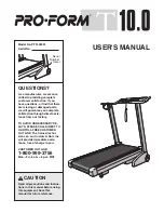 ProForm T10.0 User Manual preview