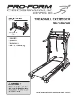 ProForm TREADMILL 831.24623.0 User Manual предпросмотр