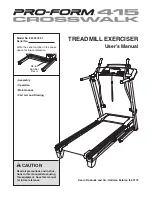 Предварительный просмотр 1 страницы ProForm TREADMILL 831.24723.0 User Manual