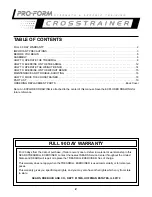 Preview for 2 page of ProForm TREADMILL 831.297461 User Manual