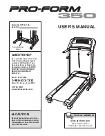 ProForm TREADMILL PFTL31105.1 User Manual preview