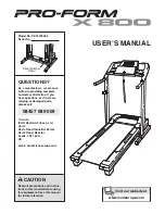 Предварительный просмотр 2 страницы ProForm X 800 User Manual