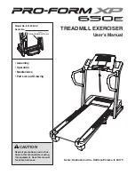 ProForm Xp 650 E 831.29606.1 User Manual preview