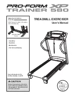 ProForm XP TRAINER 580 User Manual preview