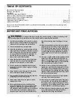 Preview for 2 page of ProForm XP WhirlWind 280 User Manual