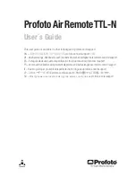 Preview for 1 page of Profoto Air Remote TTL-N User Manual