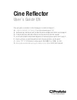 Preview for 1 page of Profoto Cine Reflector User Manual