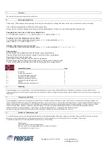 Preview for 4 page of PROFSAFE PDR-PB Manual And Handling Instructions