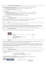 Preview for 2 page of PROFSAFE SS 3492 User Manual