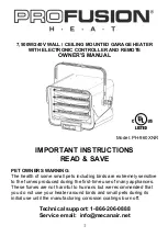 Preview for 1 page of ProFusion PH-960XNR Owner'S Manual