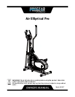 Progear Fitness Air elliptical pro 1307 Owner'S Manual preview