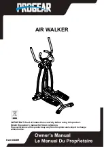 ProGear AIR WALKER Owner'S Manual preview