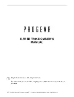 Preview for 1 page of ProGear E-FREE TRIKE Owner'S Manual