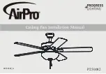 Предварительный просмотр 1 страницы Progress Lighting AirPro P250082 Installation Manual