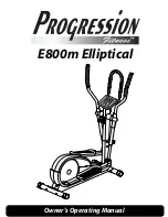 Preview for 1 page of Progression Fitness E800m Operating Manual