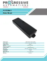 progressive automations FLTCON-3 Datasheet предпросмотр